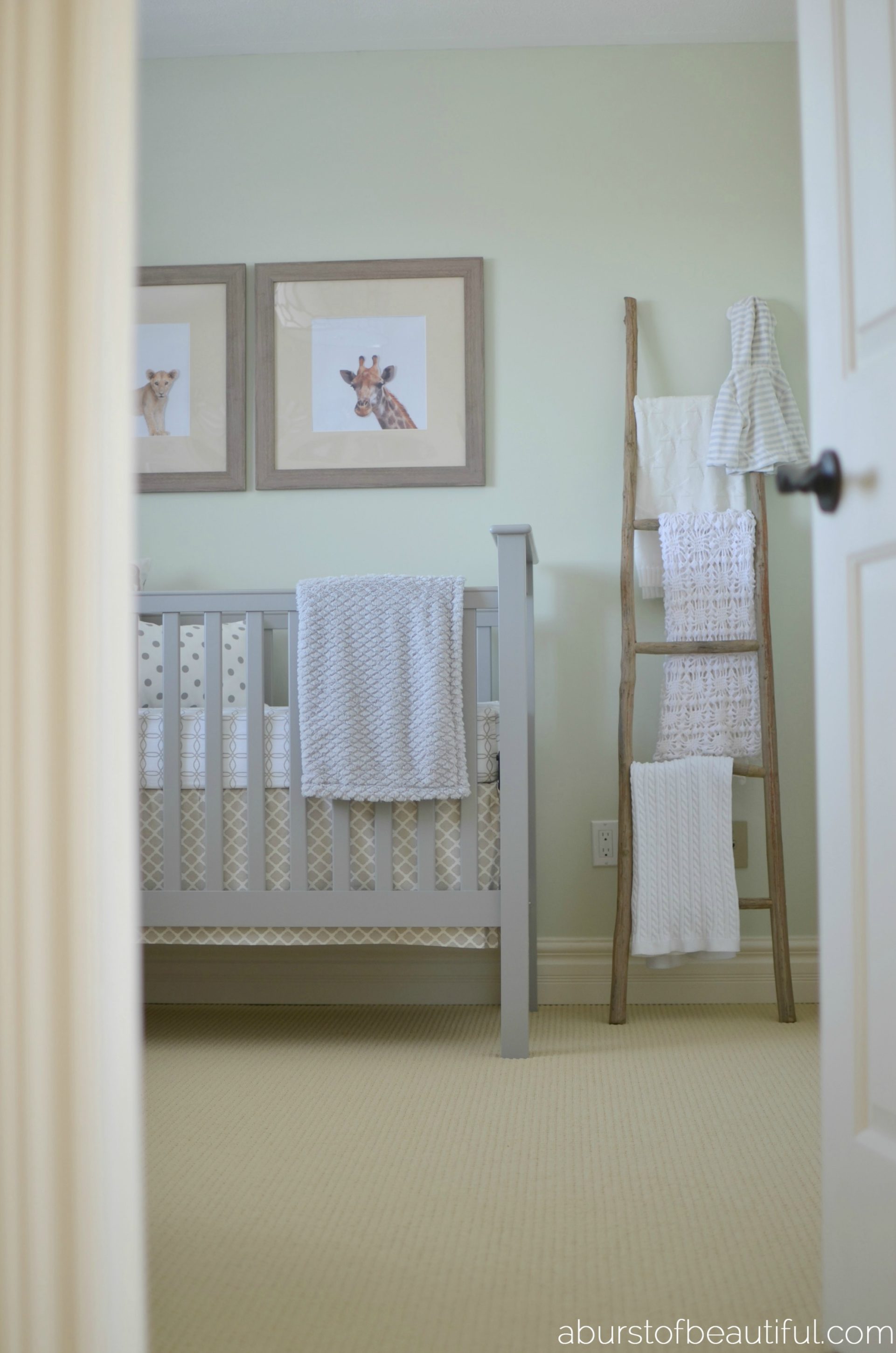 A soft and soothing gender neutral nursery | A Burst of Beautiful